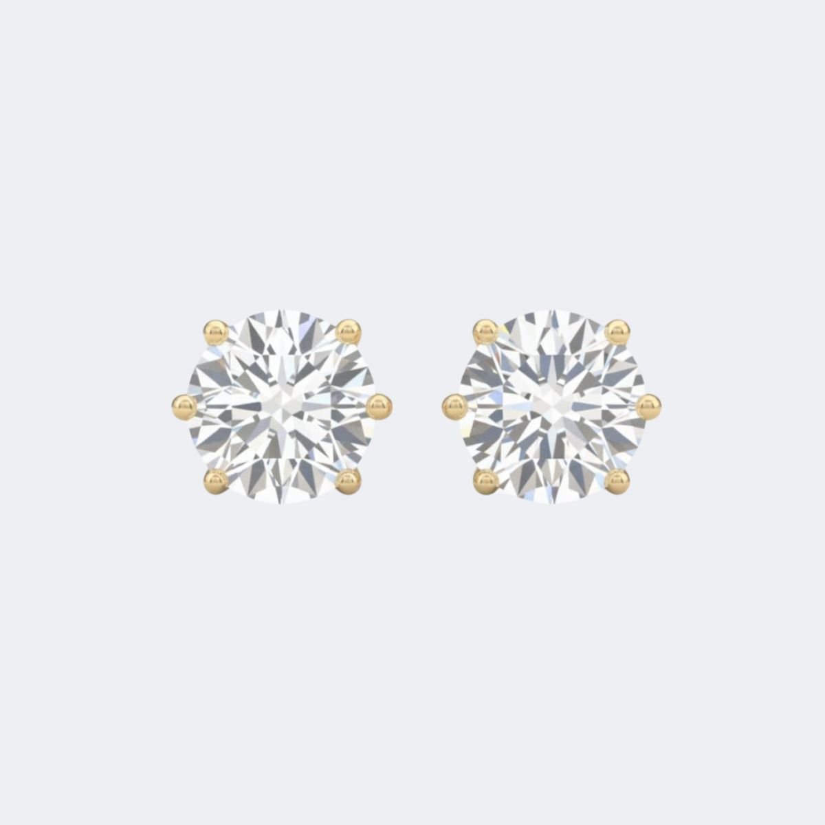 1.50CTW Round 6-Prong Stud Earring