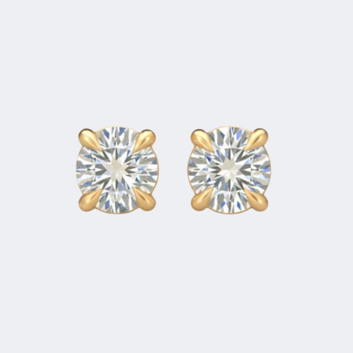 2.00CTW Round 4-Prong Stud Earring