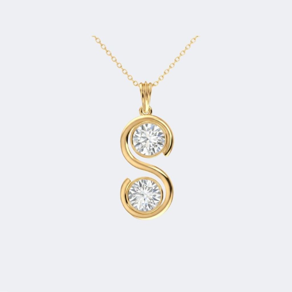 4.00CTW Round Bezel-Set Diamond Solitaire Necklace