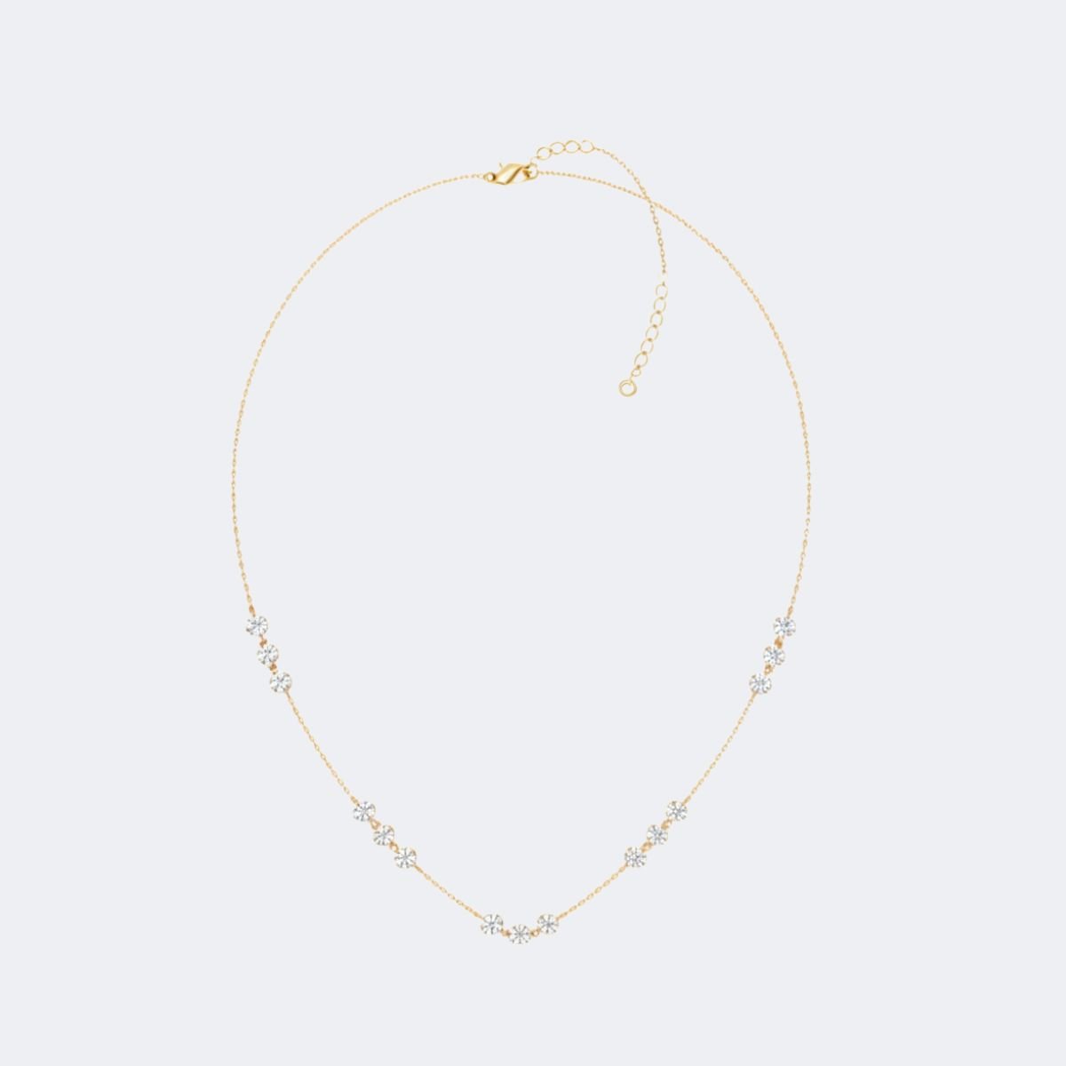 2.50CTW Round Bezel-Set Diamond Station Necklace