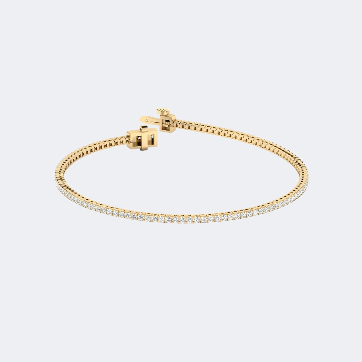 1.43CTW Round Prong-Set Diamond Line Bracelet