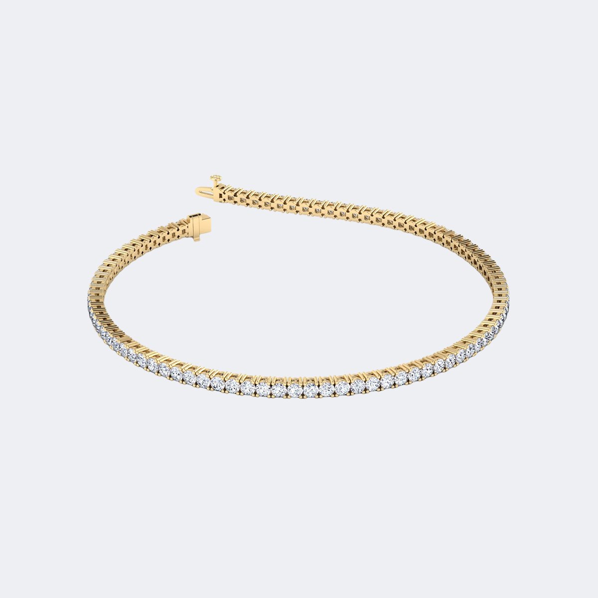 2.00CTW Round Prong-Set Diamond Line Bracelet