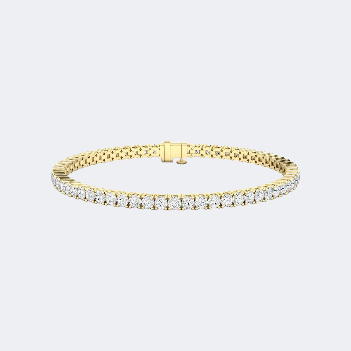 5.00CTW Round Prong-Set Diamond Line Bracelet