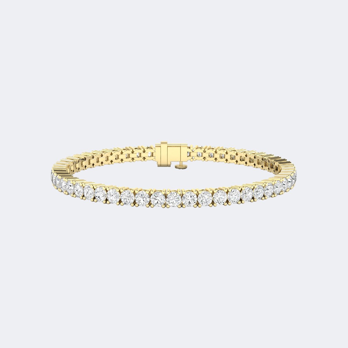 7.00CTW Round Prong-Set Diamond Line Bracelet