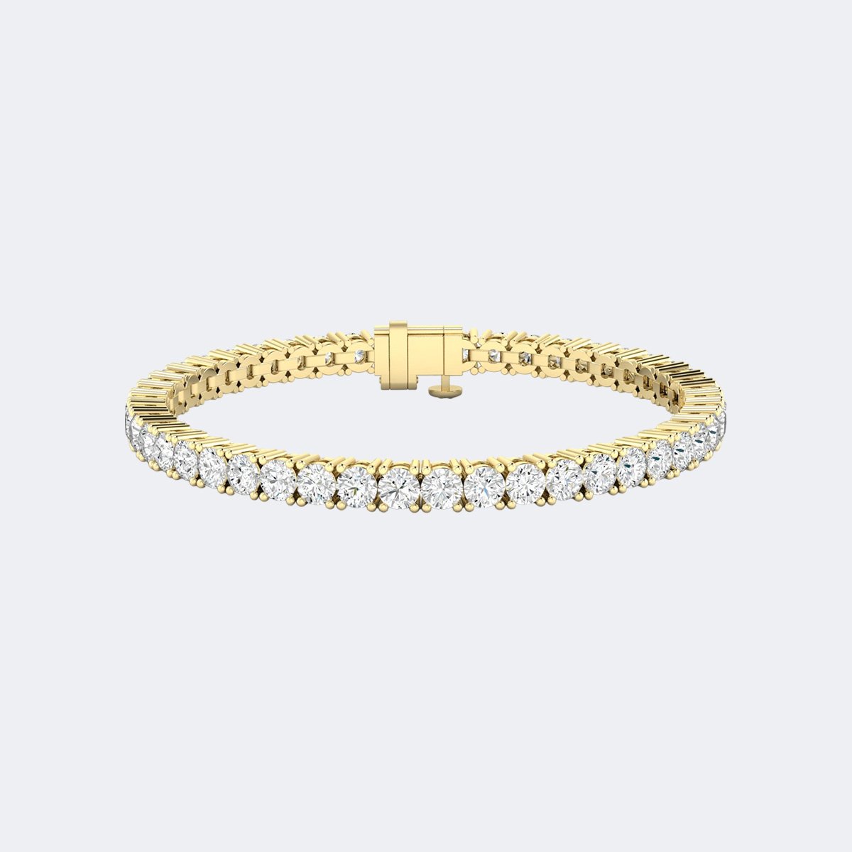 7.65 CTW Round Prong-Set Diamond Line Bracelet