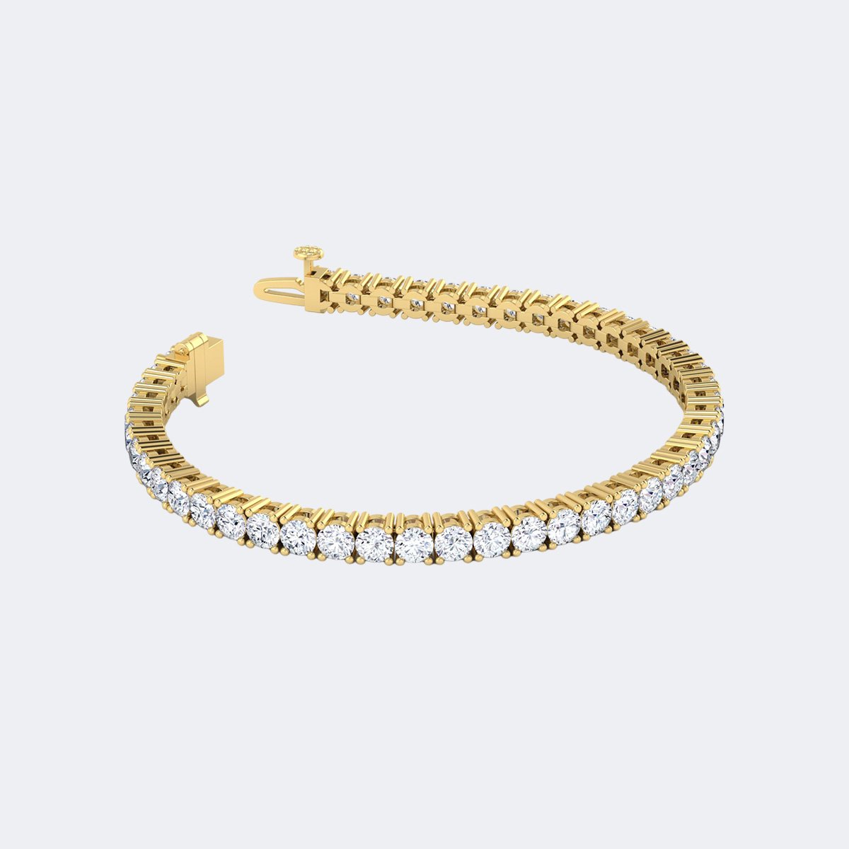 9.27CTW Round Prong-Set Diamond Line Bracelet