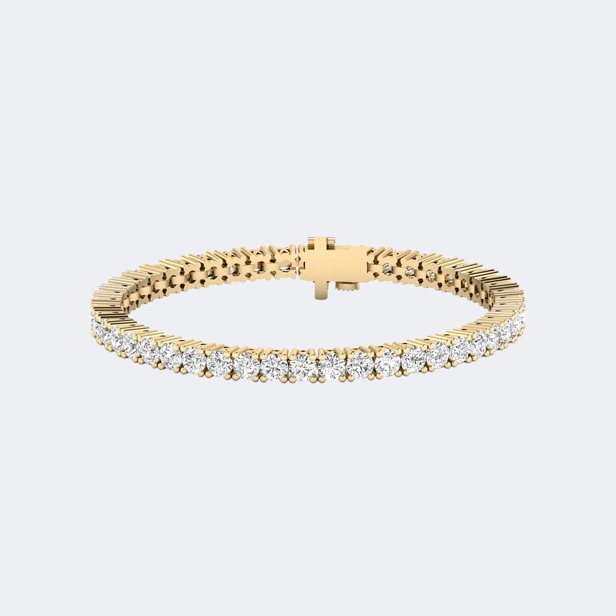 8.00CTW Round Prong-Set Diamond Line Bracelet