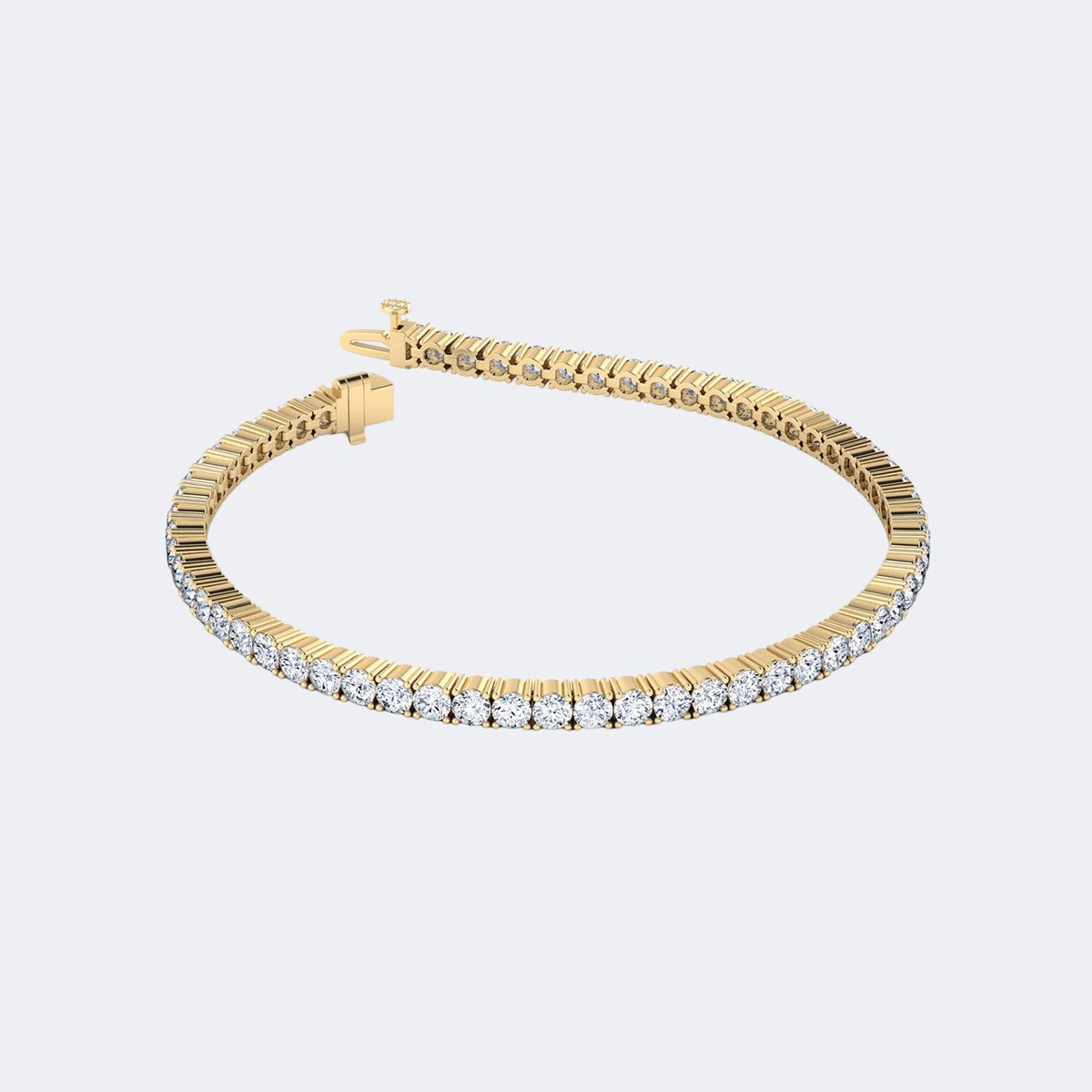 5.00CTW Round Prong-Set Diamond Line Bracelet