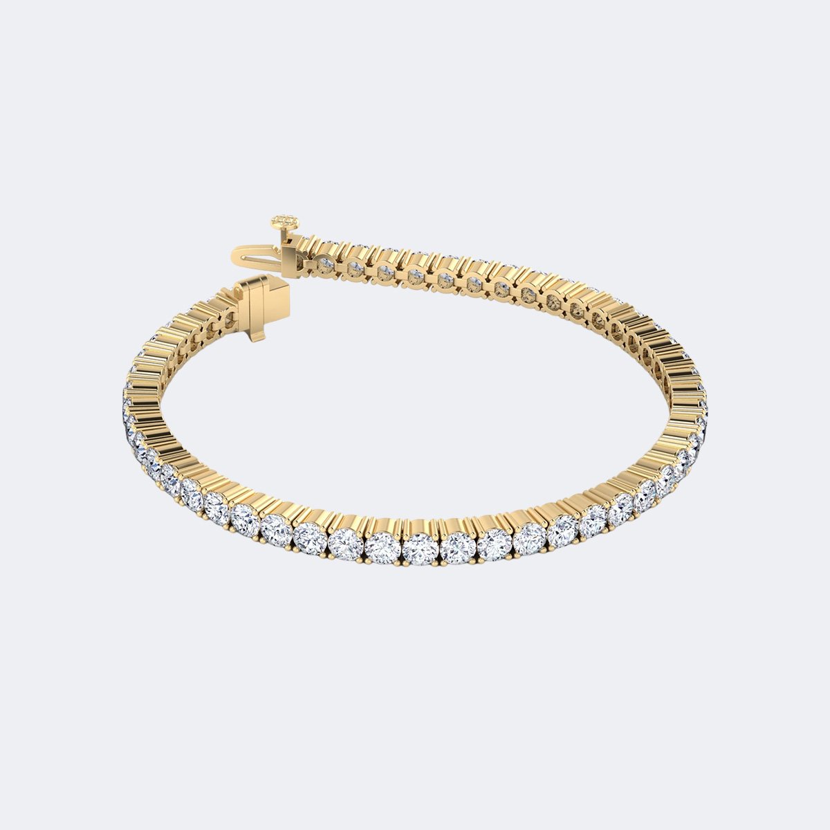 6.00CTW Round Prong-Set Diamond Line Bracelet