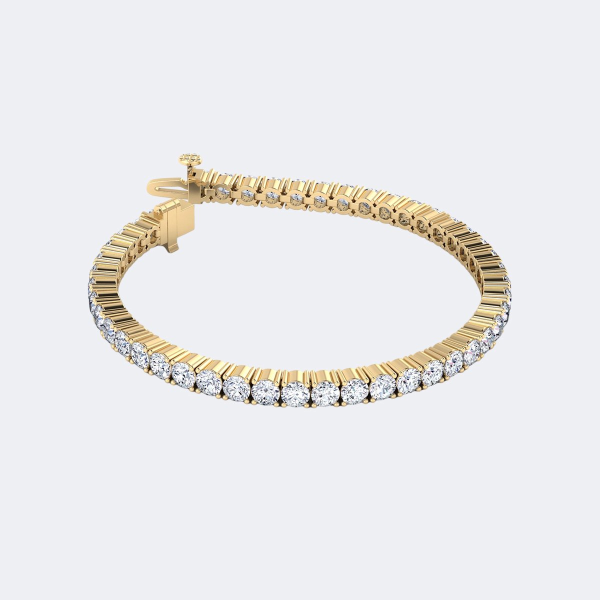 9.00CTW Round Prong-Set Diamond Line Bracelet