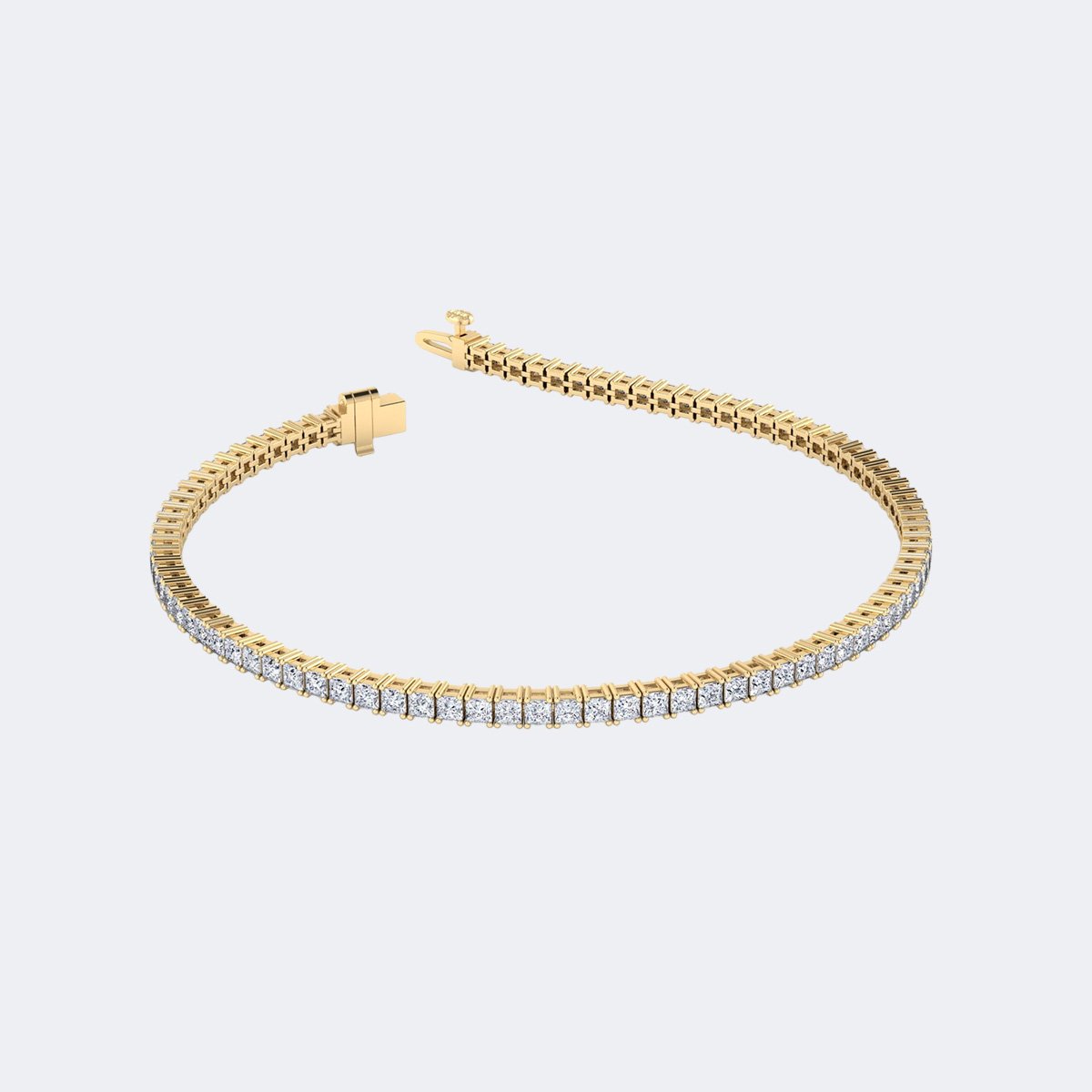 4.00CTW Oval Prong-Set Diamond Line Bracelet