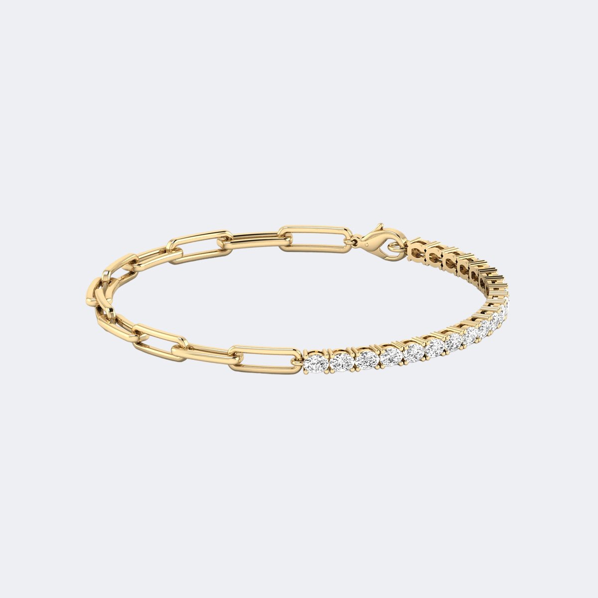 2.00CTW Oval Prong-Set Diamond Line Bracele