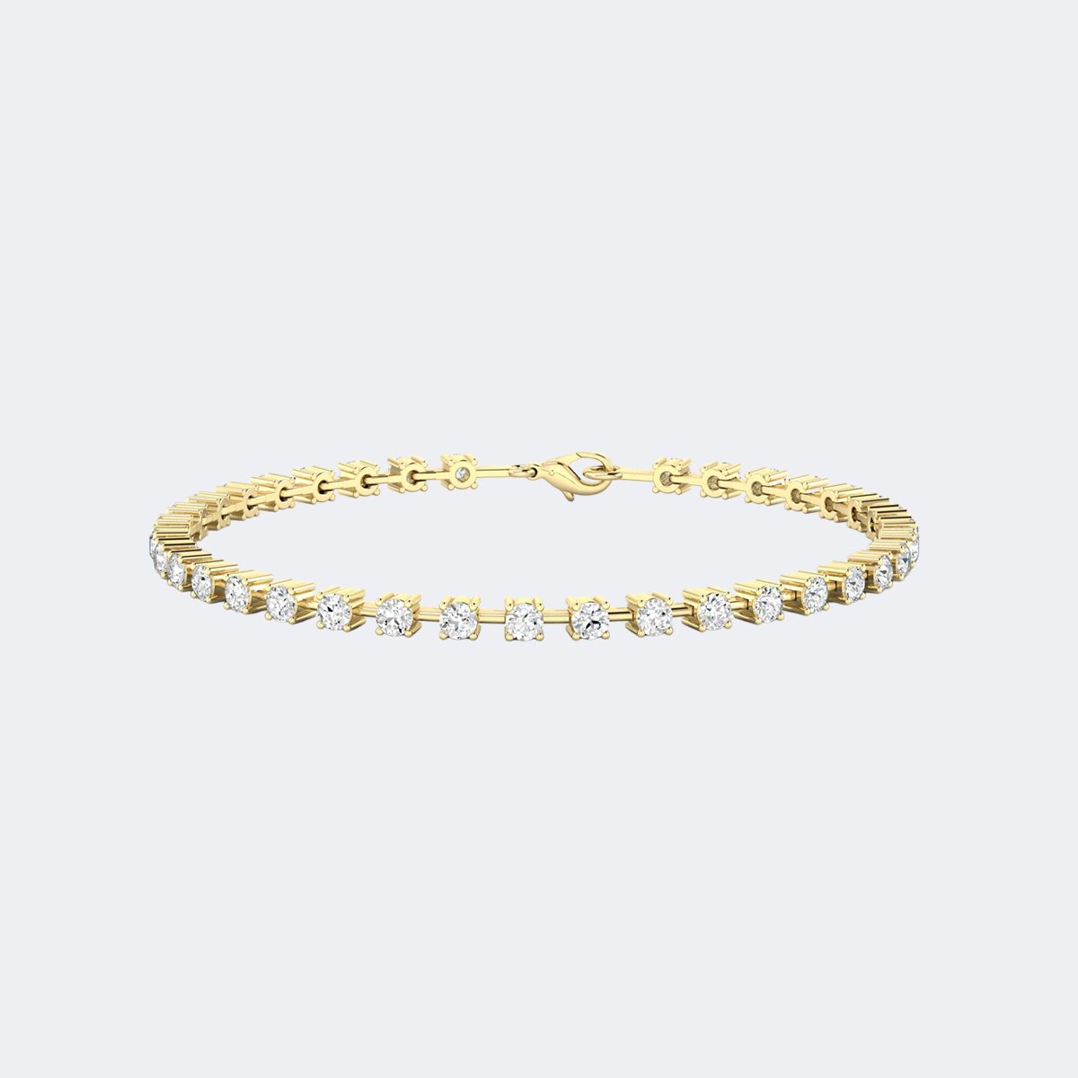 2.34CTW Round Bar-Set Diamond Line Bracelet