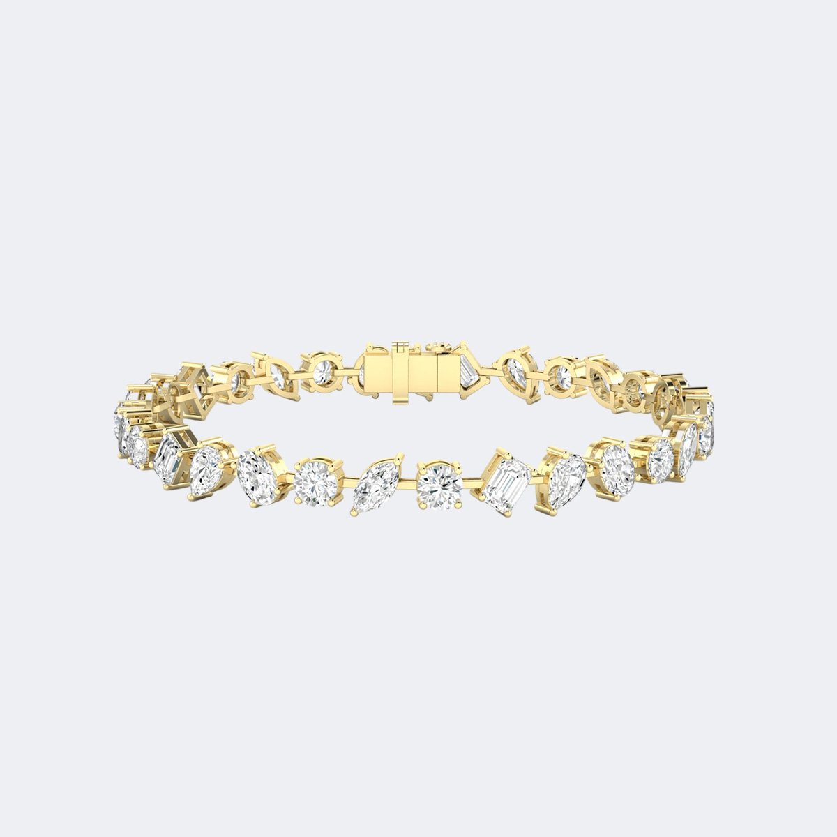 10.050CTW Mixed Shape Tennis Bracelet