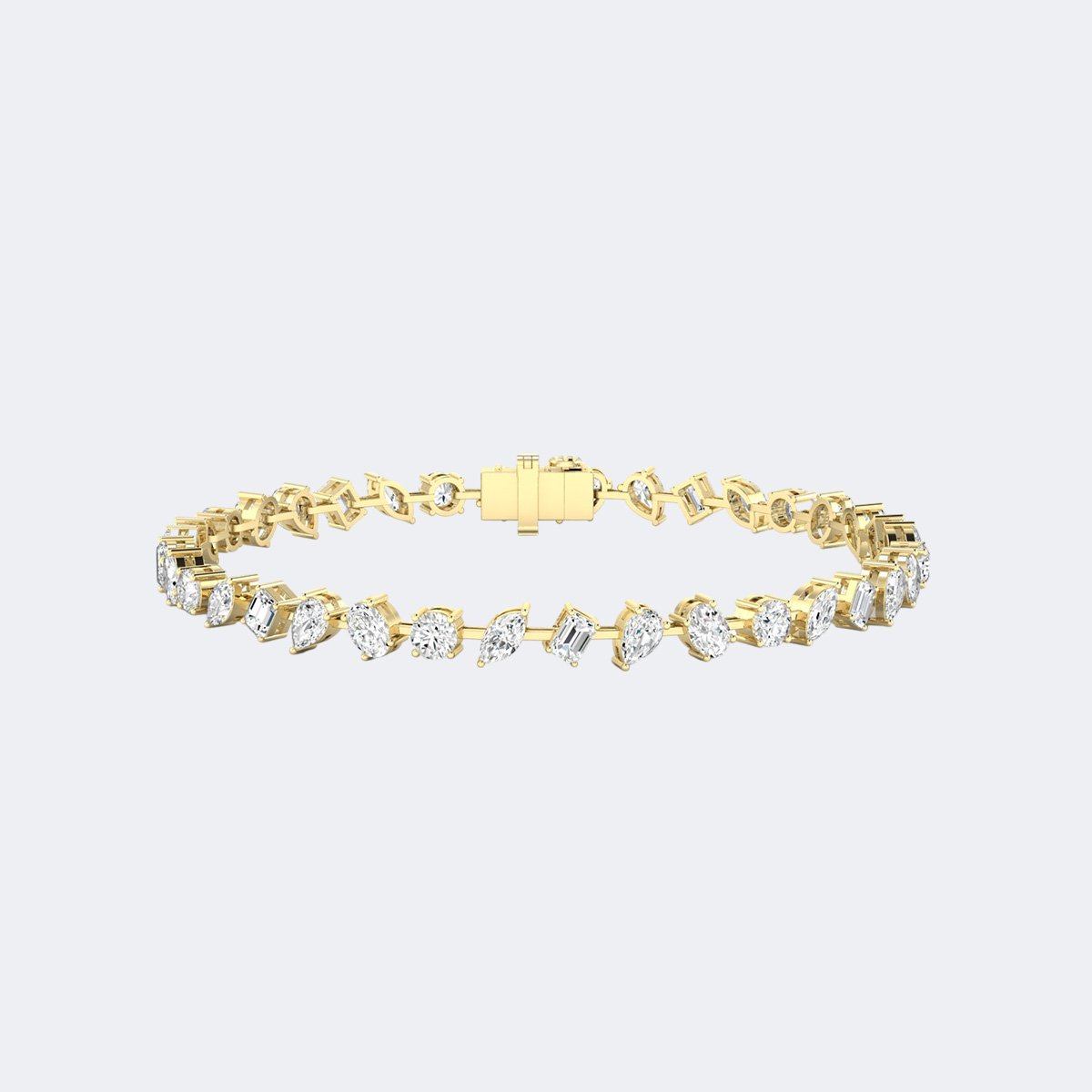 5.00CTW Mixed Shape Tennis Bracelet