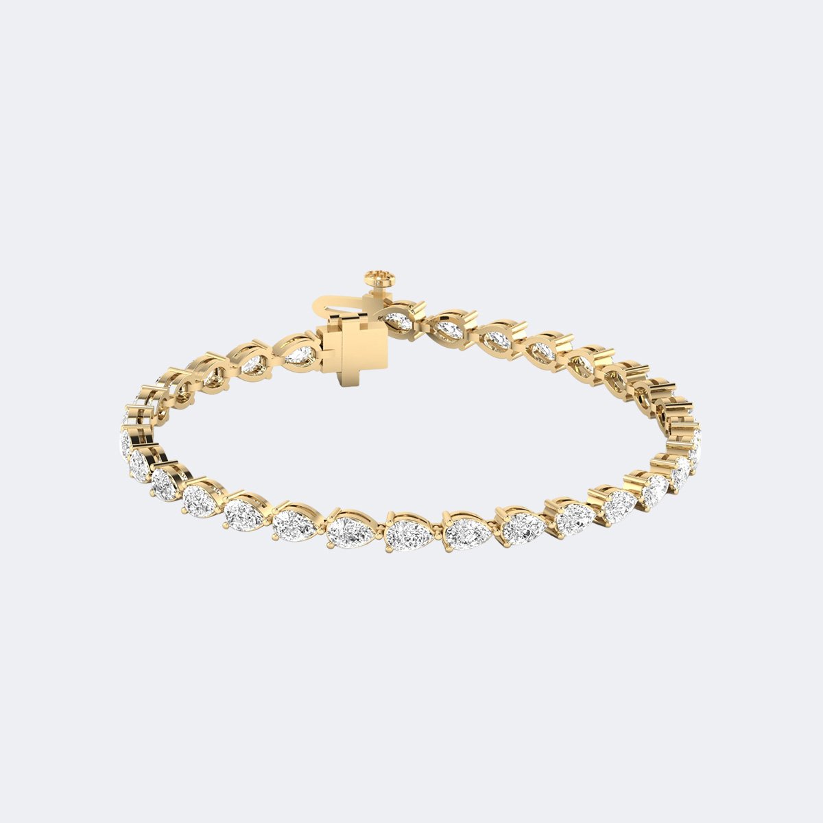 6.20CTW Pear Shape Tennis Bracelet