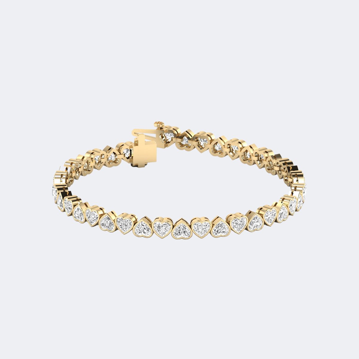 8.00CTW Heart Shape Tennis Bracelet