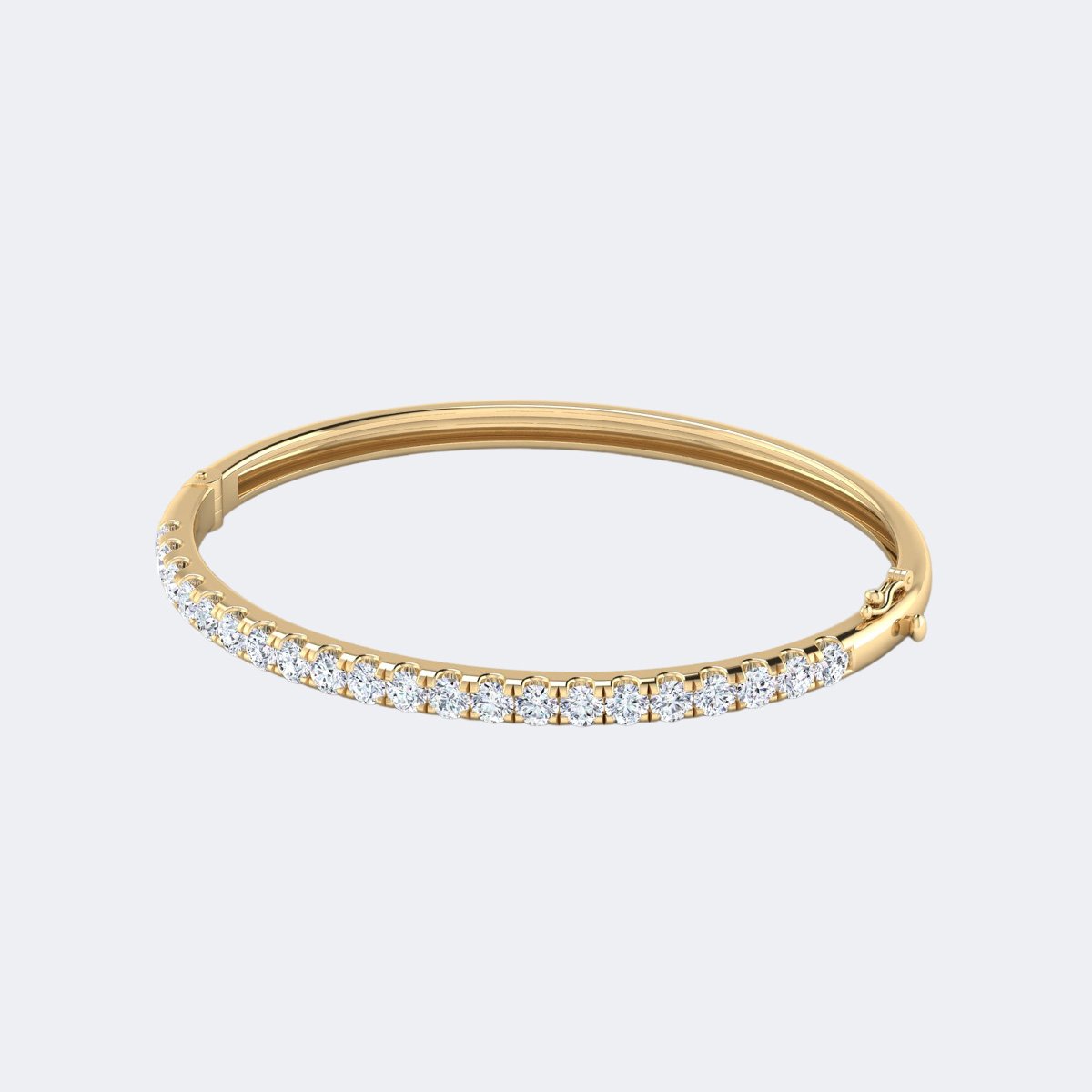 3.213CTW Round Prong Set Diamond Bangle Bracelet