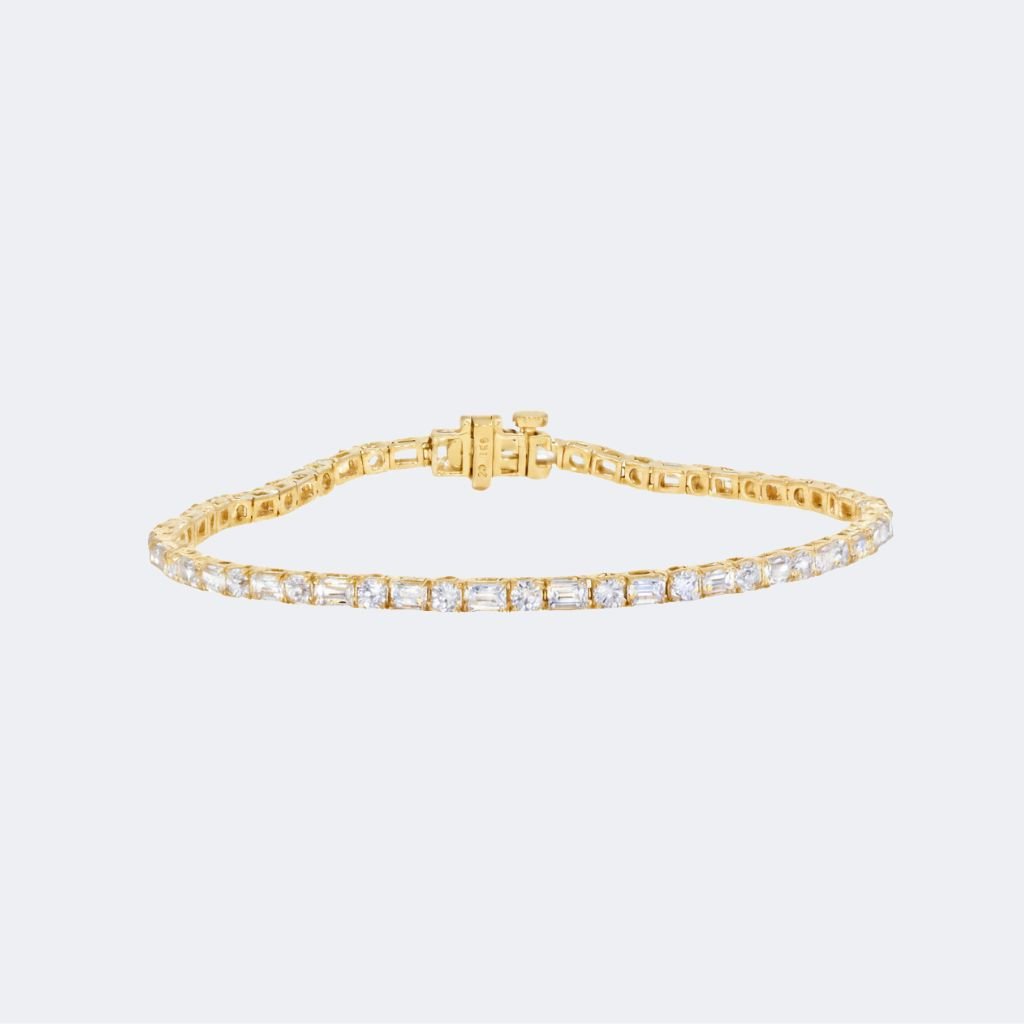 5.00CTW Baguette Cut Channel Set Tennis Bracelet