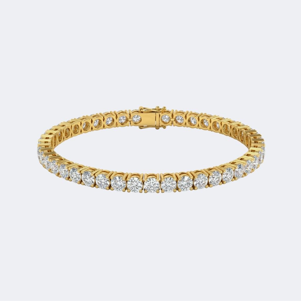 15.00CTW Round Solitaire Tennis Bracelet