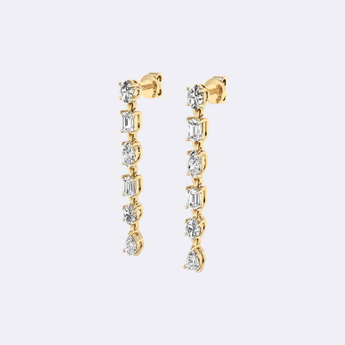 1.95CTW,Marquise /Emerald Cut/Oval/Pear, Prong, Drop /Linear Earrings