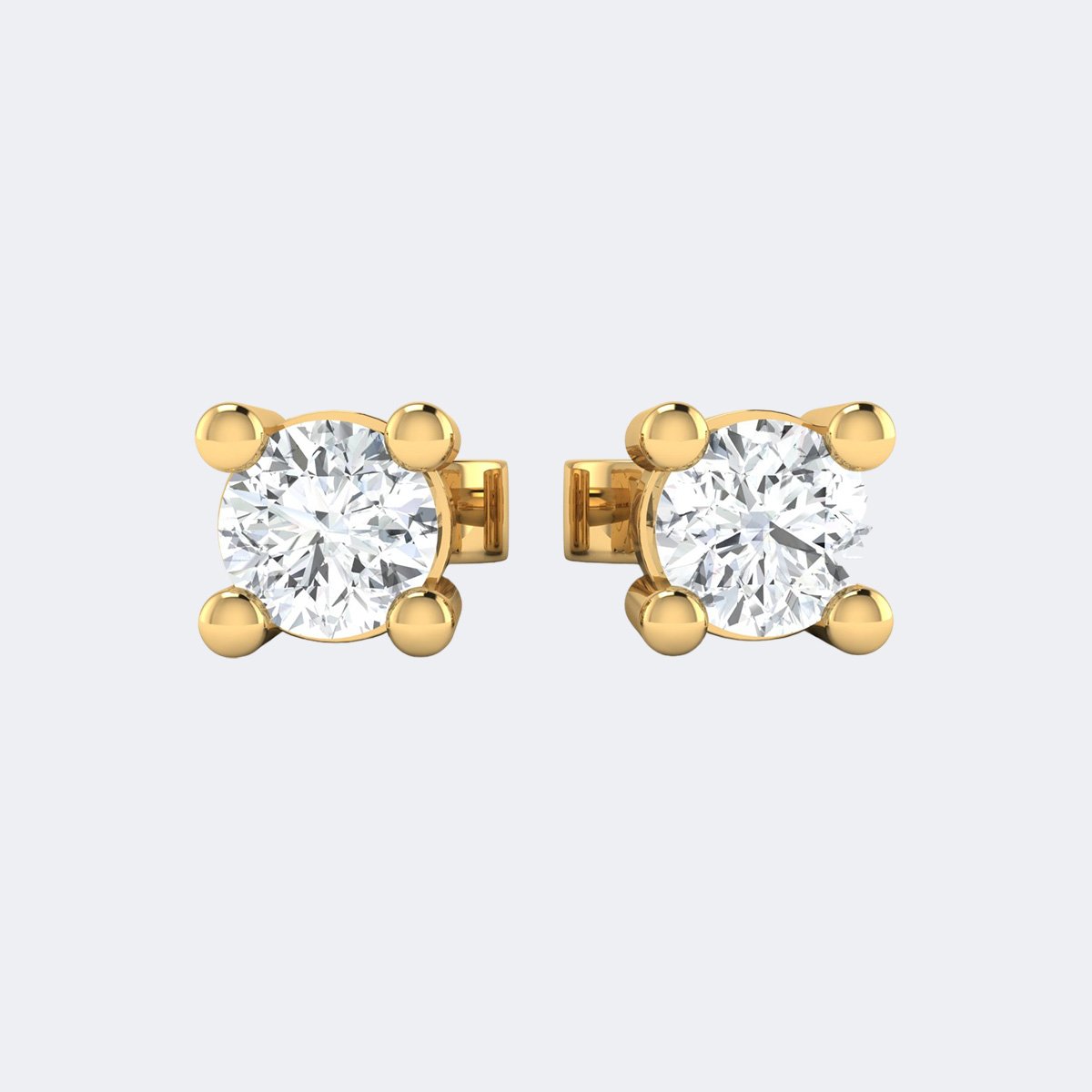 0.15CTW Round 4-Bead Prong Classic Stud