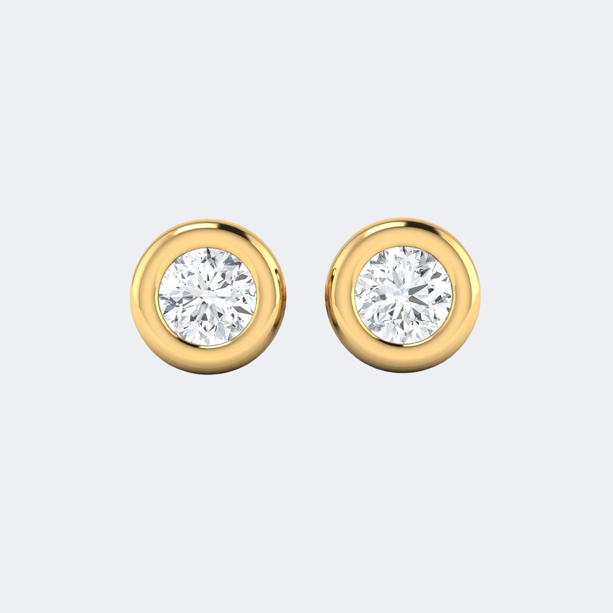 0.25CTW Round Bezel Classic Stud