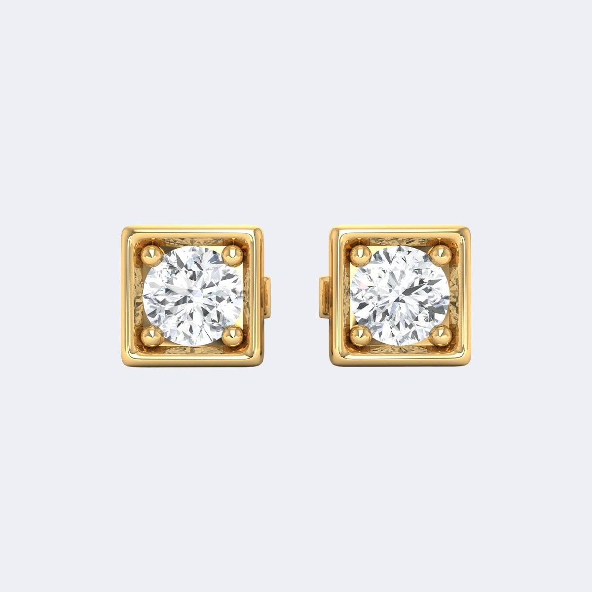 0.20CTW Round Bezel Frame Stud