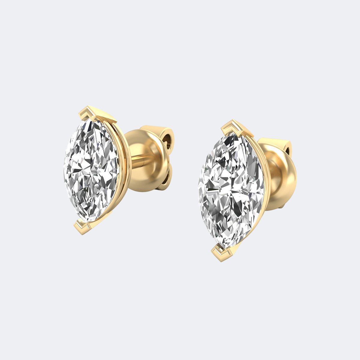 1.00CTW Marquise V-Prong Classic Stud