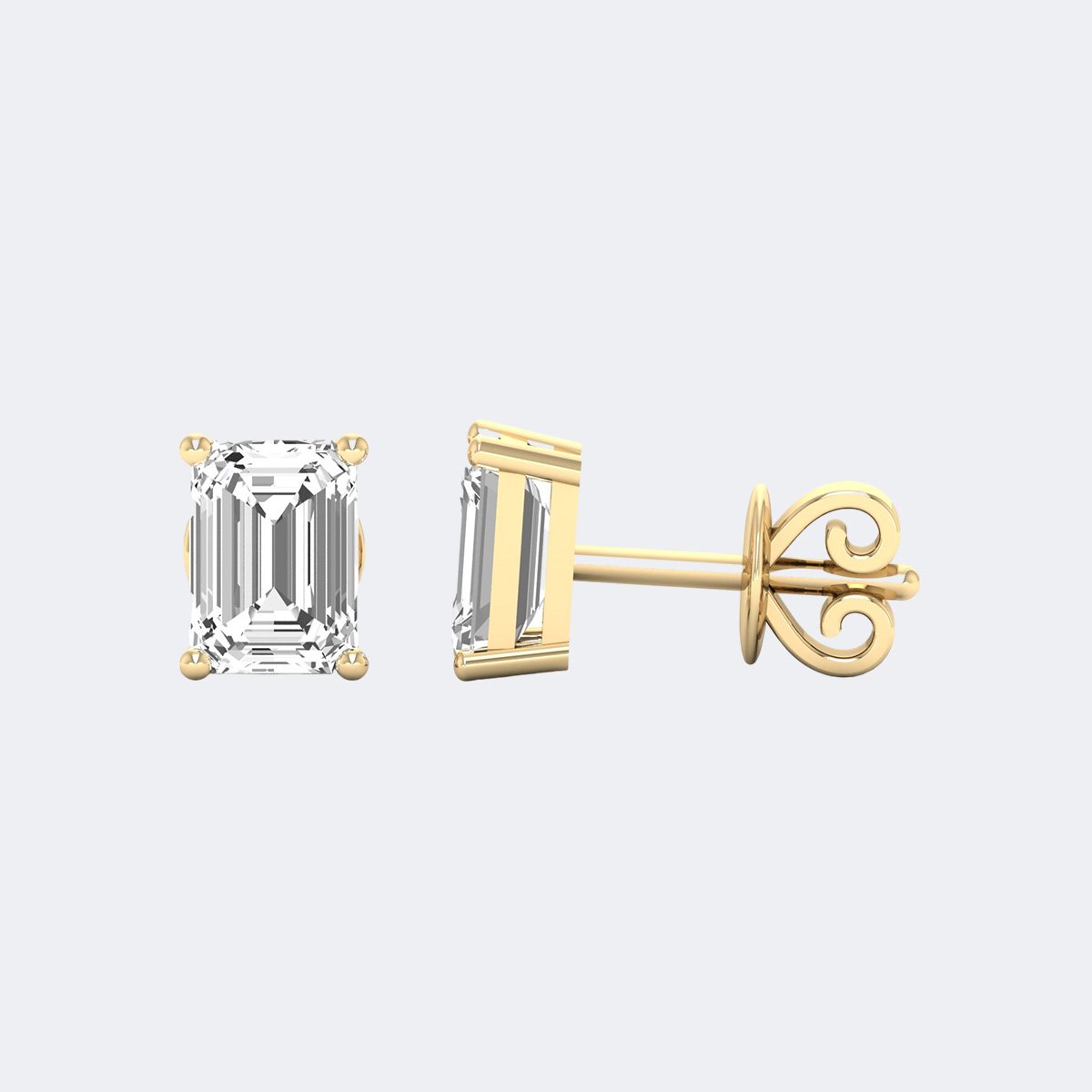2.00CTW Emerald 4-Prong Classic Stud