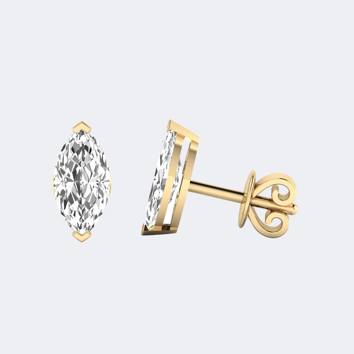 2.00CTW Marquise V-Prong Classic Stud