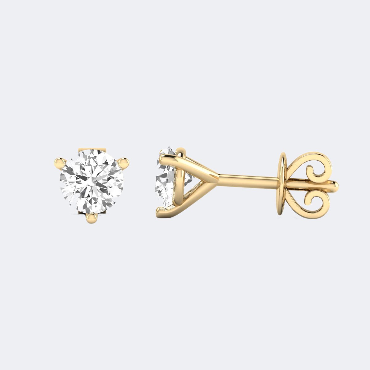 0.50CTW Round 3-Prong Classic Stud