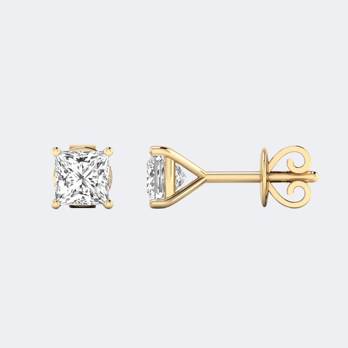 0.70CTW Princess 4-Prong Classic Stud