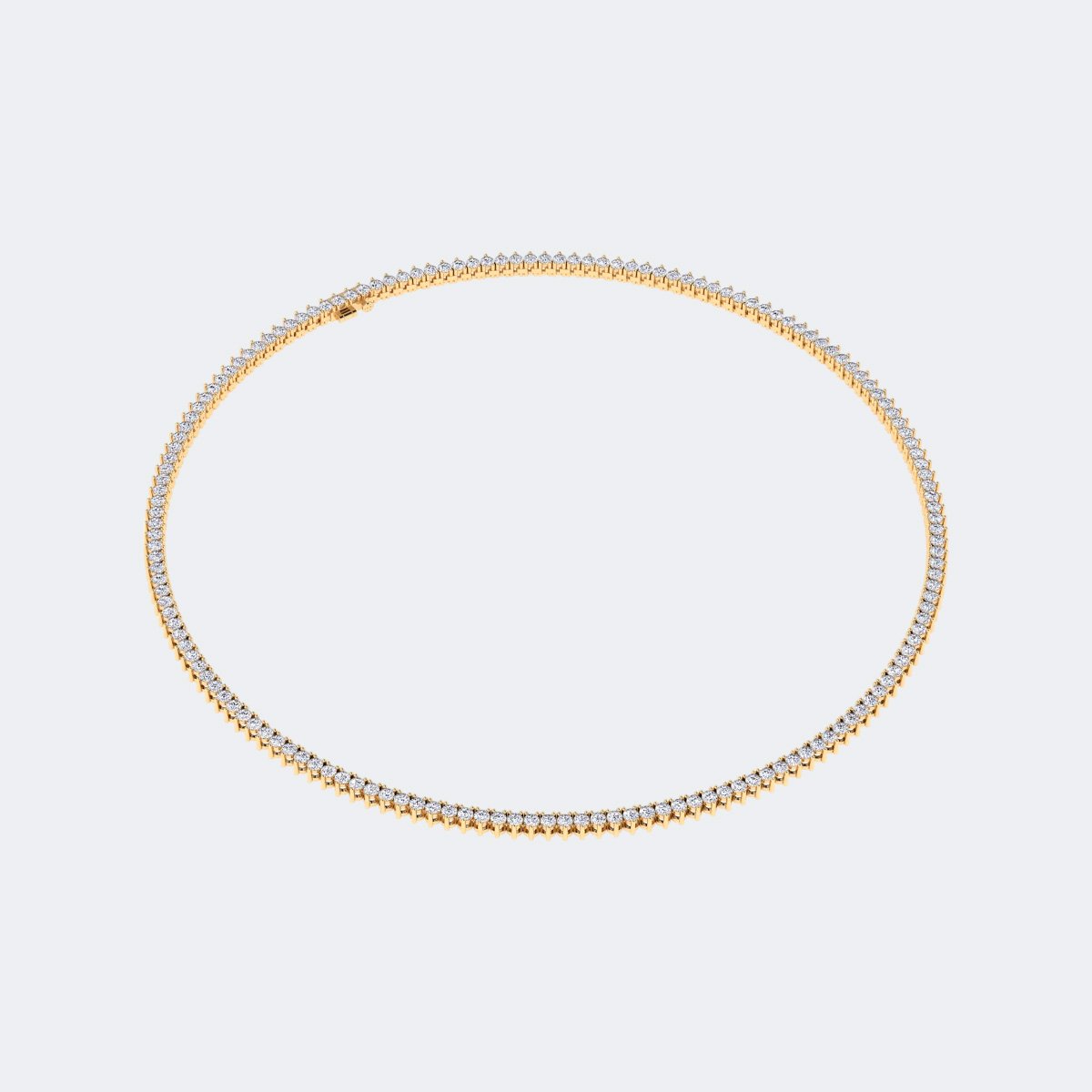 8.60CTW Round Prong-Set Diamond Tennis Necklace