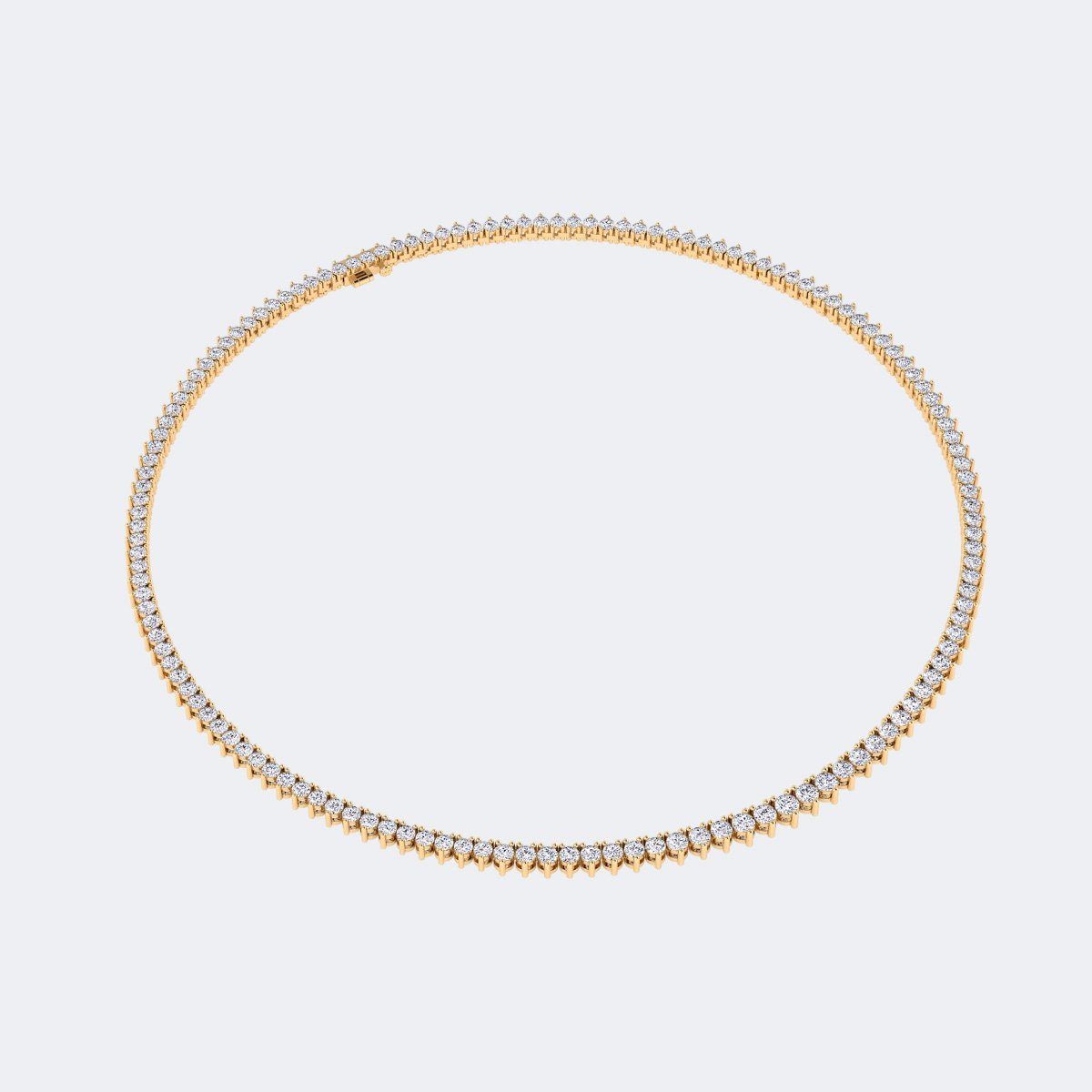 10.30CTW Round prong-Set Diamond Tennis Necklace