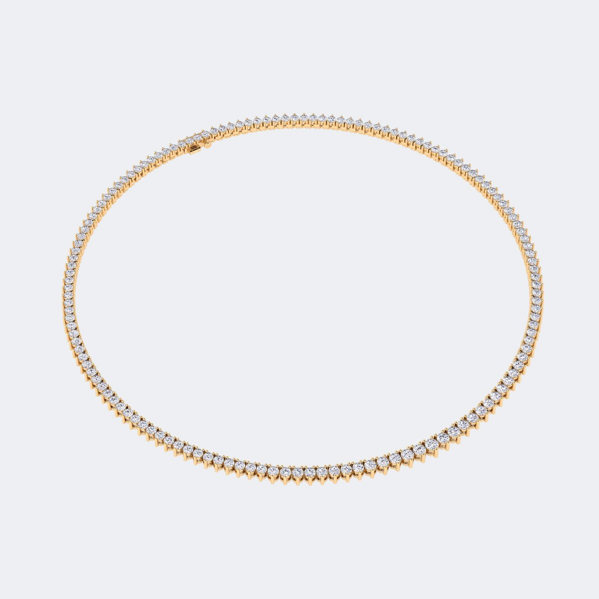 11.50CTW Round Prong-Set  Diamond Tennis Necklace