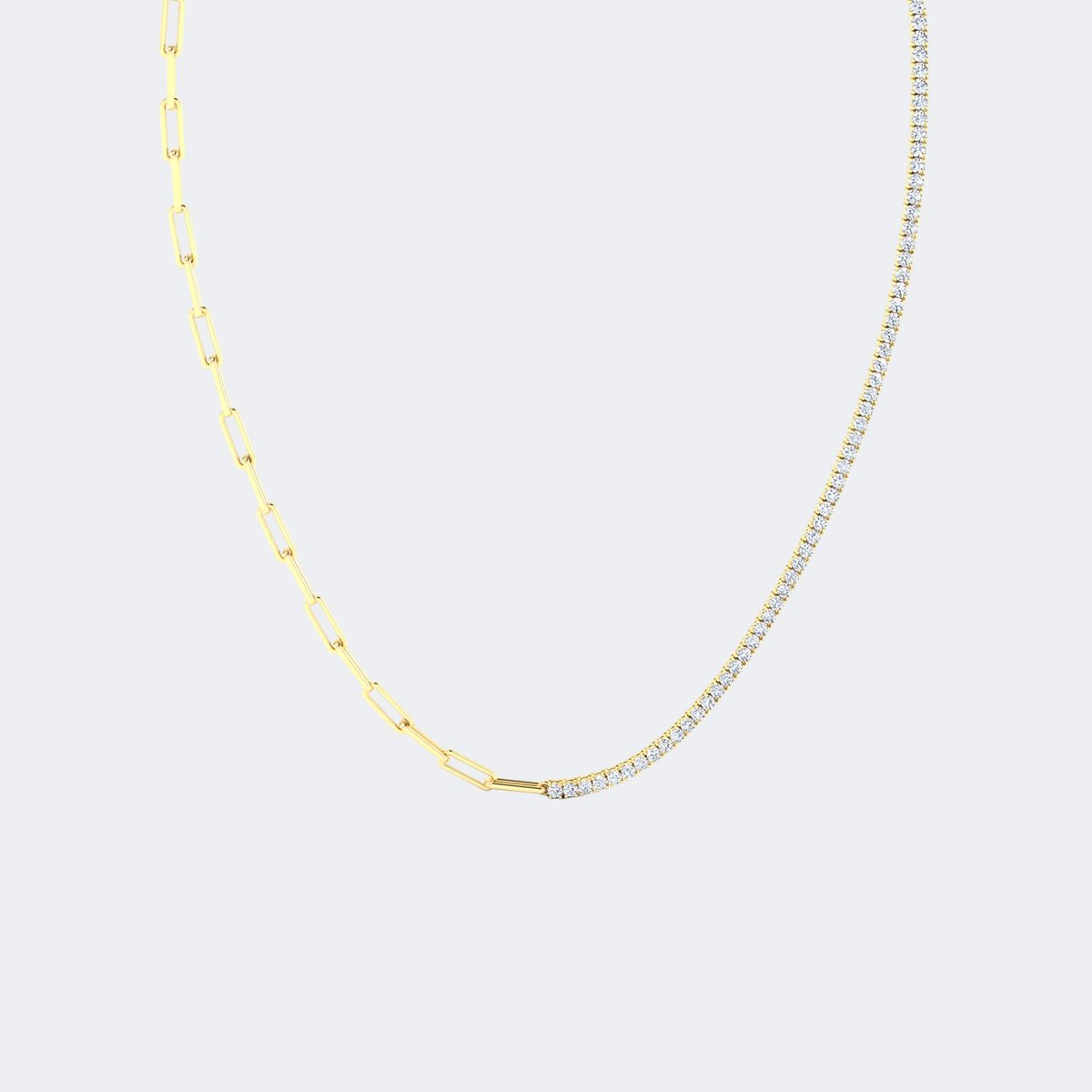 4.00CTW Round Prong-Set Diamond Station Necklace