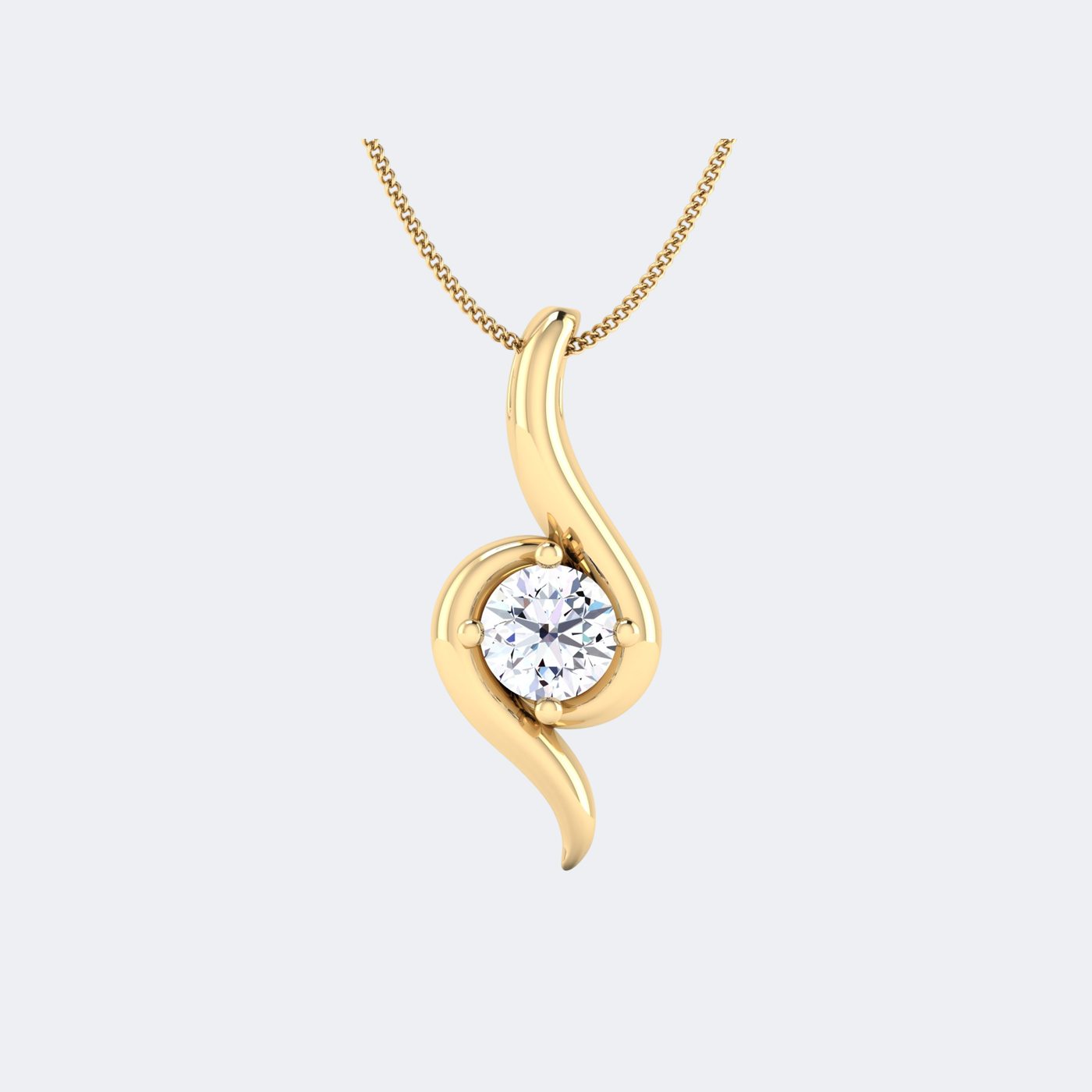 0.50CTW Round Prong- Set Diamond Solitaire Necklace