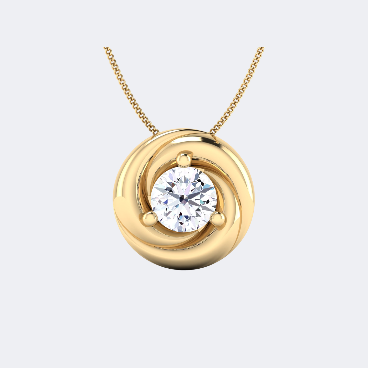 0.80CTW Round Prong- Set Diamond Solitaire Necklace