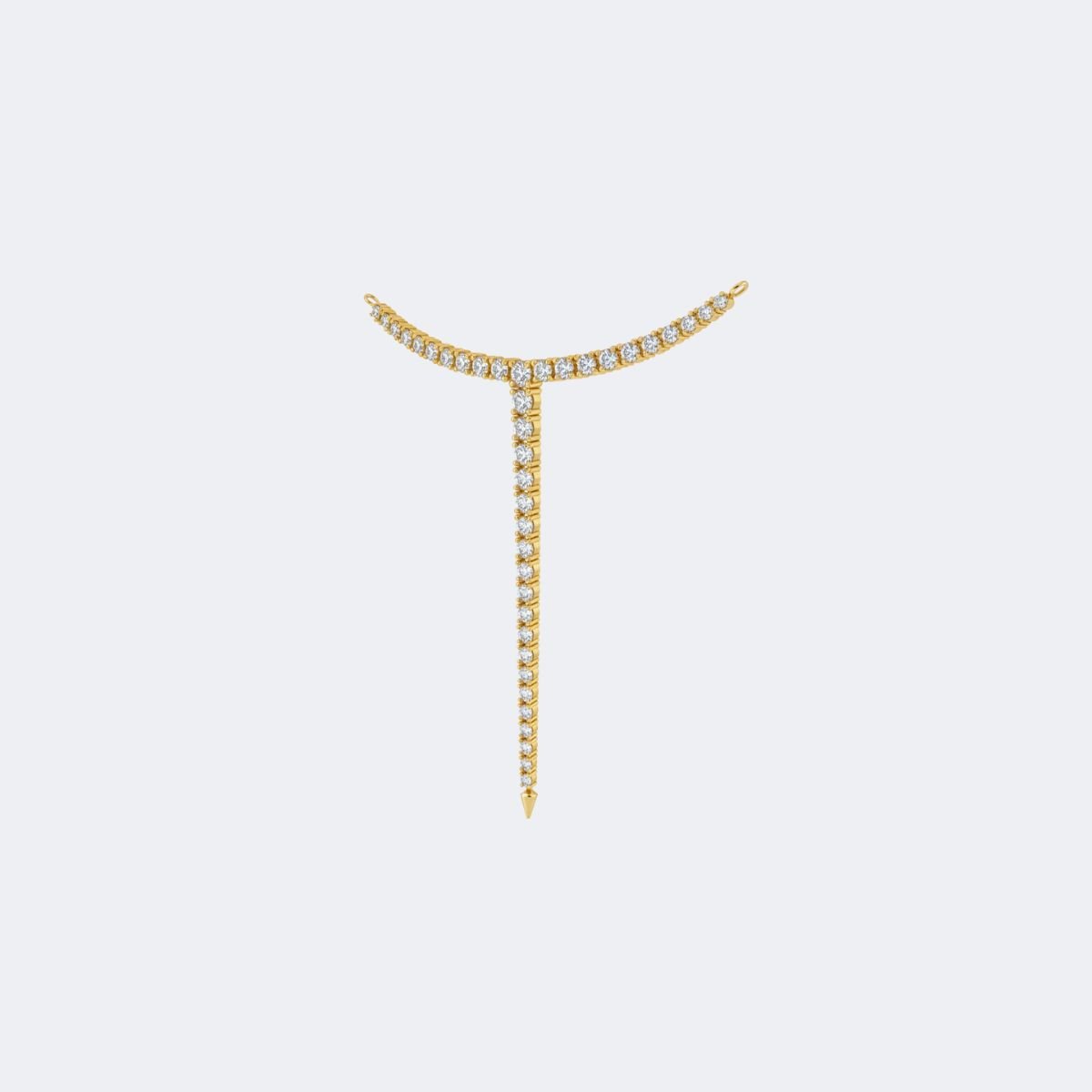 4.70CTW Round Cut Line Set Diamond Lariat Pendant Necklace