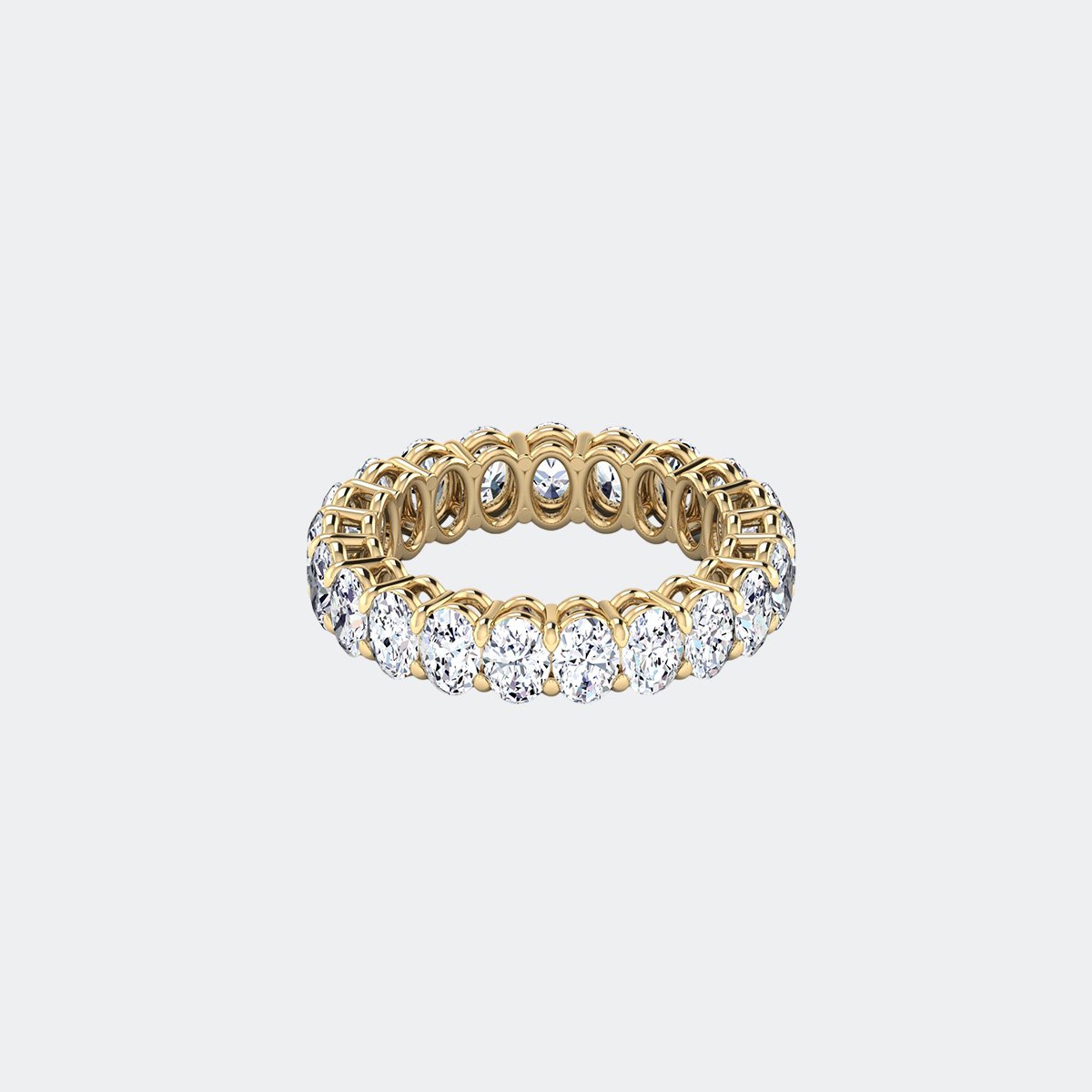 3.15CTW Oval Cut Prong Set Eternity Ring