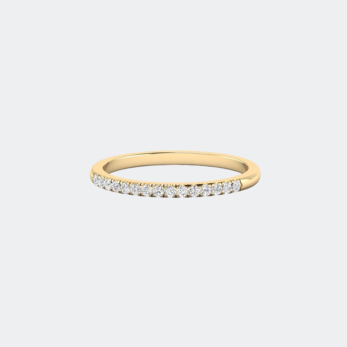 0.15CTW Round Cut Pave Set Half-Eternity Ring