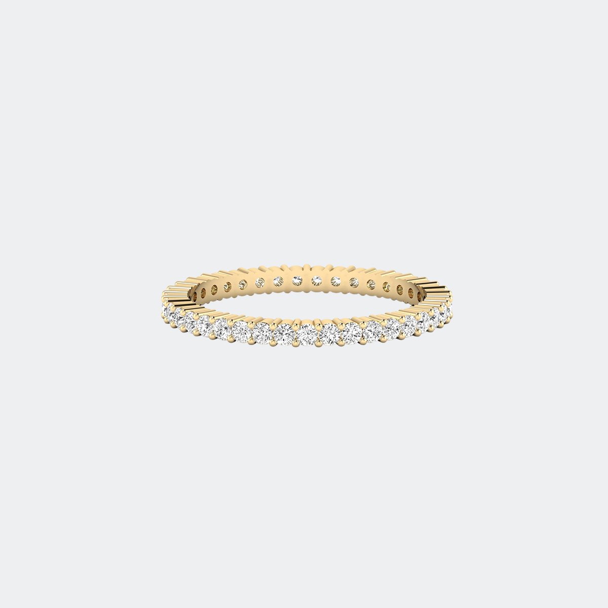 0.60CTW Round Cut Micro Prong Set Eternity Ring