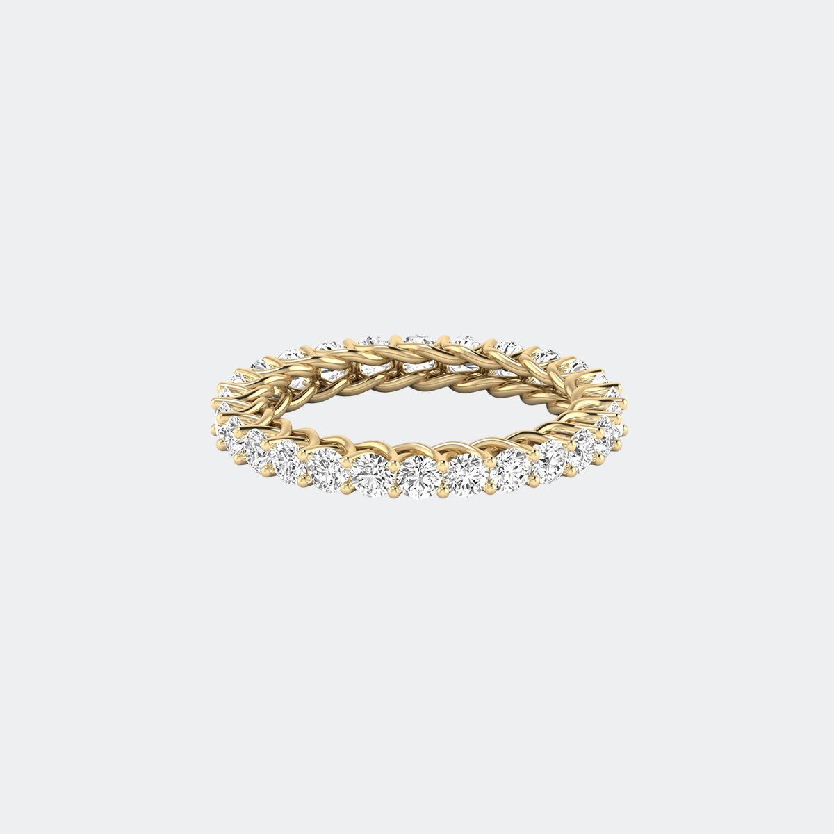 2.00CTW Round Cut Prong Set Eternity Ring
