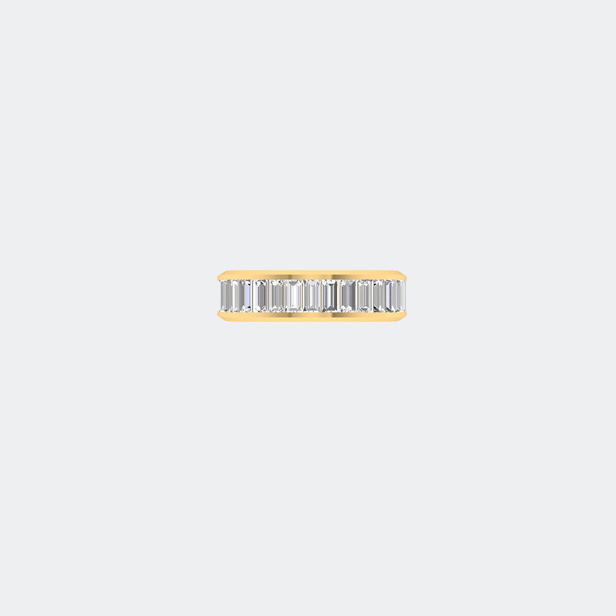 1.50CTW Baguette Cut Channel Set Half-Eternity Ring