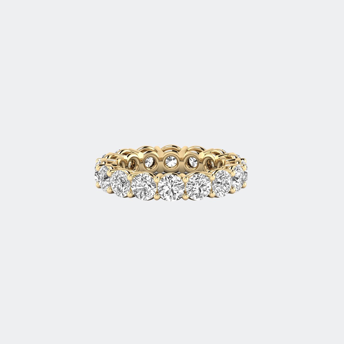 4.80CTW Round Cut Prong Set Eternity Ring