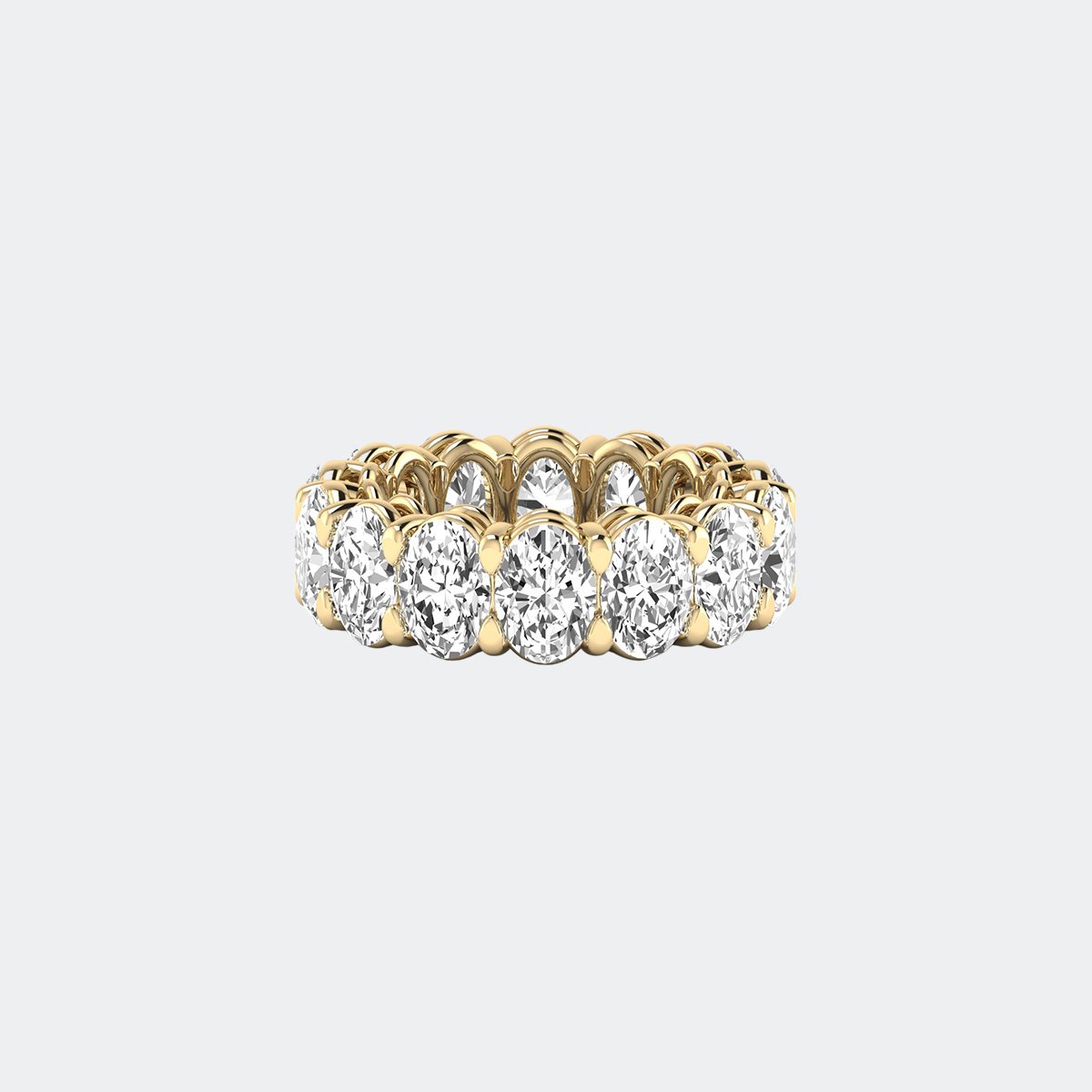 2.30CTW Oval Cut Prong Set Eternity Ring