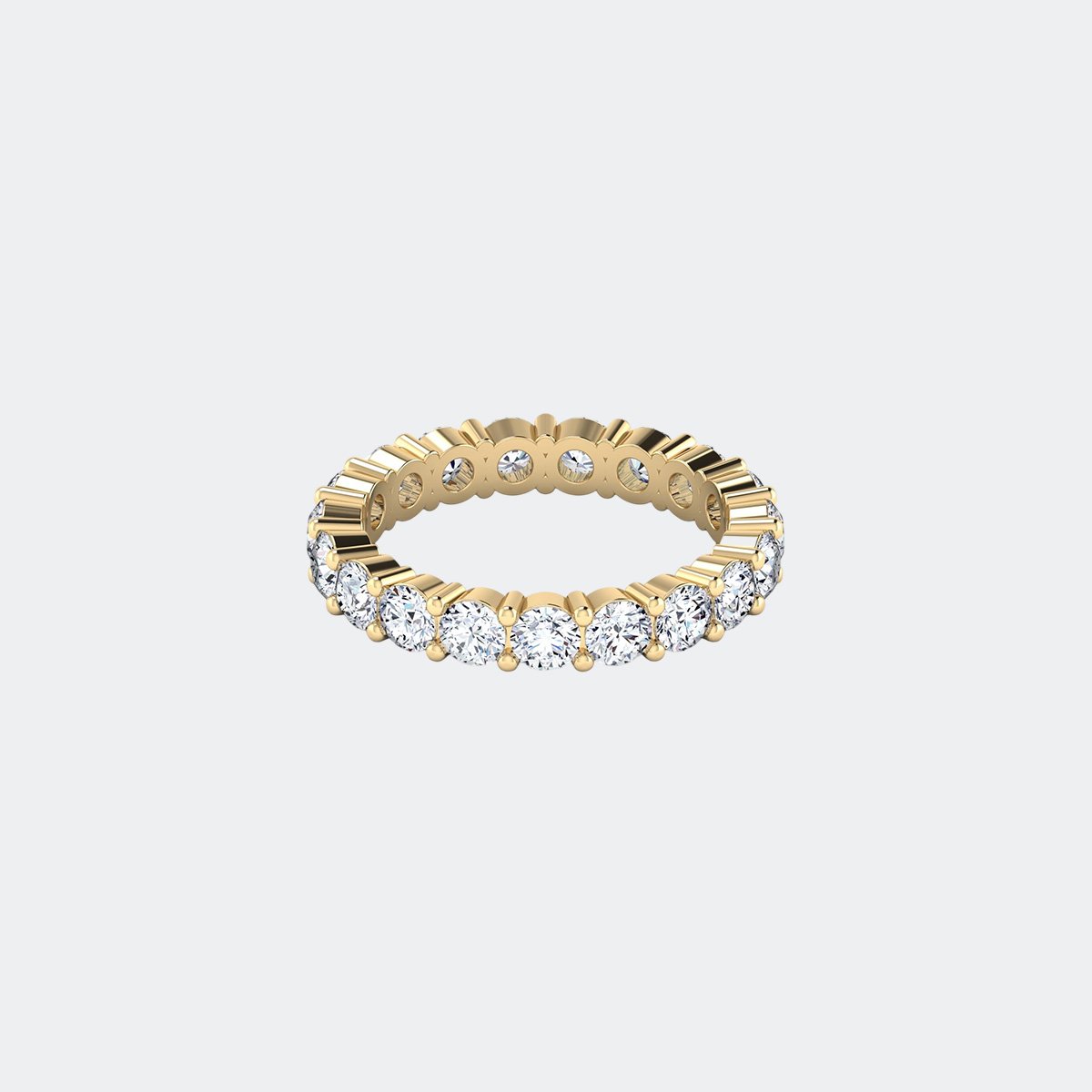 3.00CTW Round Cut Prong Set Eternity Ring