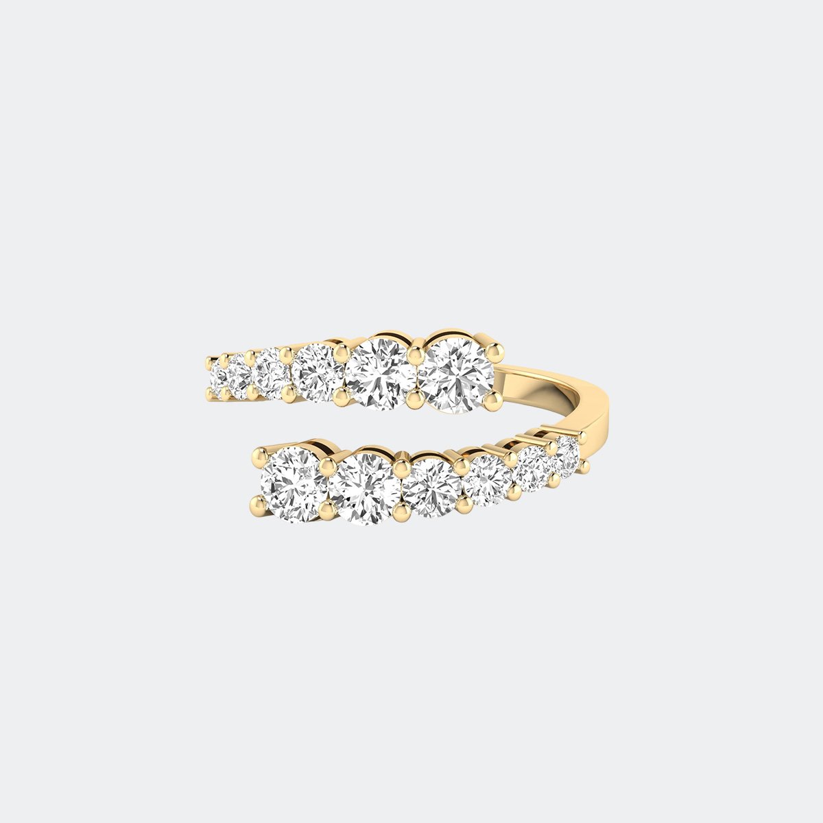 1.50CTW Round Cut Prong Set Cluster Statement Ring