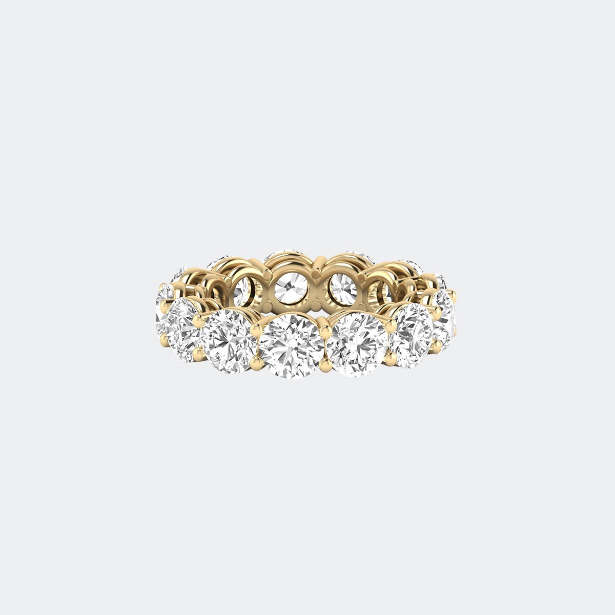 5.20CTW Round Cut Shared Prong Set Eternity Ring
